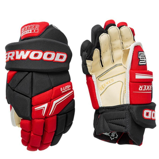 Gants de hockey Sherwood Rekker Legend 1 - Senior (noir/rouge/blanc)